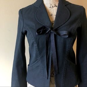 Anthropologie jacket or blazer with ribbon closure